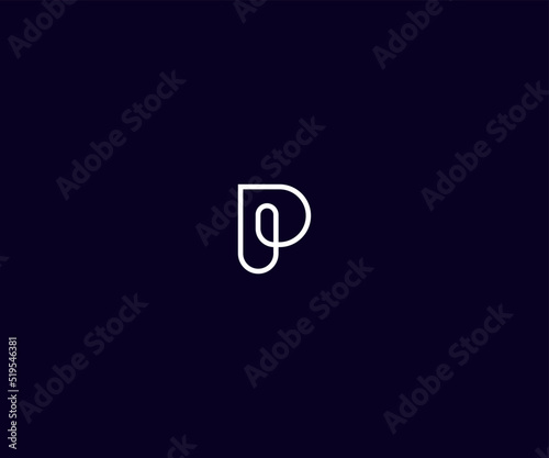 Minimalist and simple Modern P Letter icon, vector logo template, Letter p logo