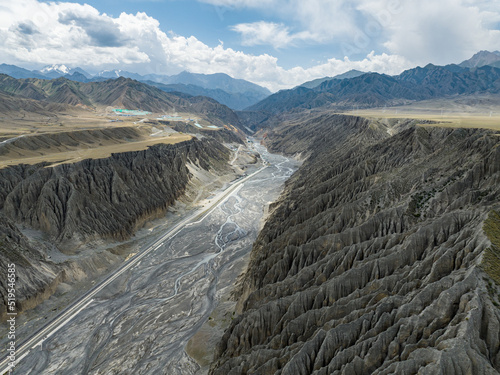 The Dushanzi canyon in Xinjiang, China. photo