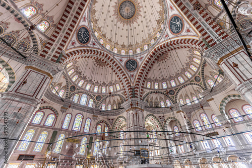 Fatih mosque in istanbul. internal view.