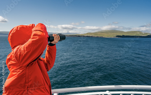 Fototapeta Travel photographer shooting in Faroe Islands