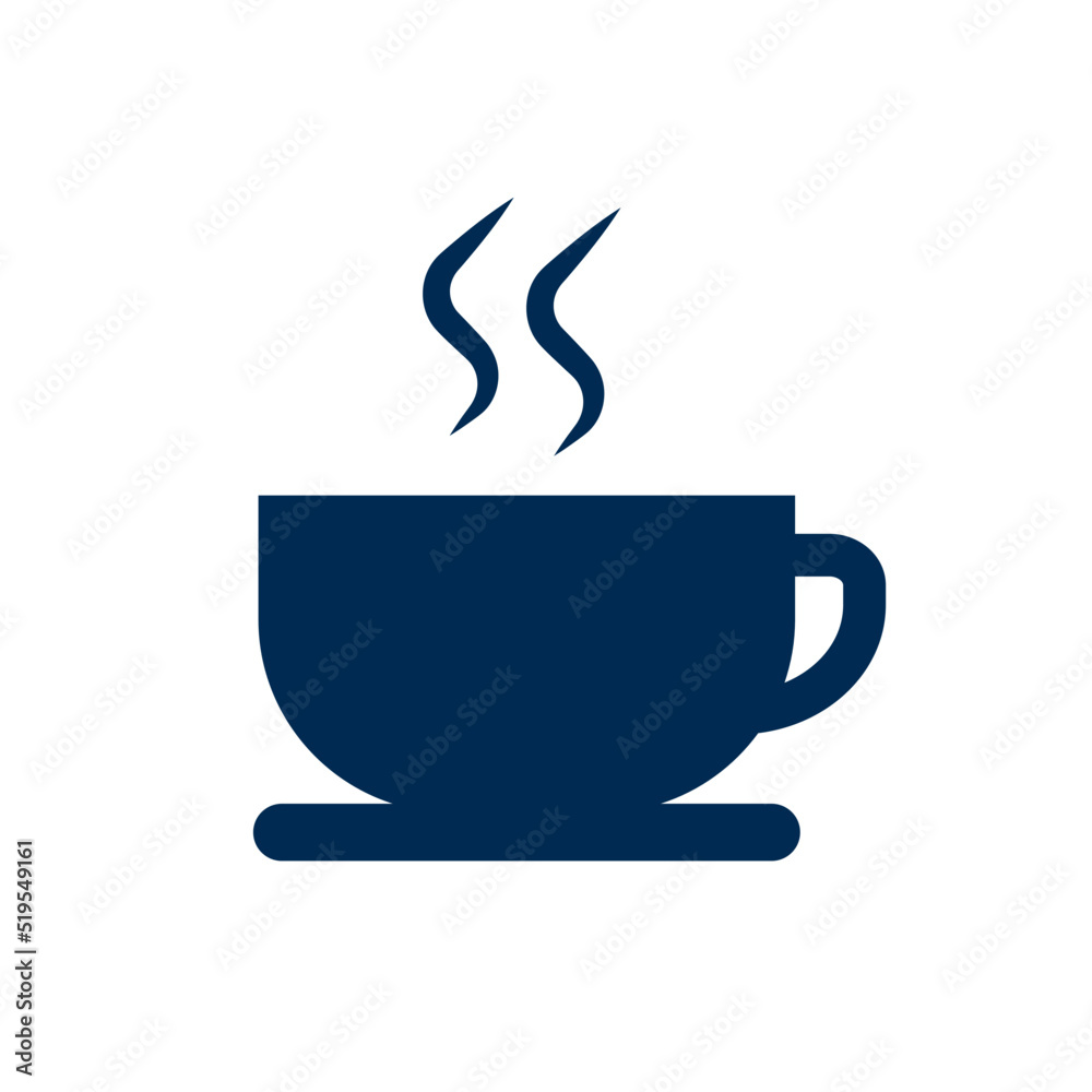 Coffee cup and steam silhouette icon. Cafe symbol. Vector. Coffee cup and steam silhouette icon. Cafe symbol. Vector.