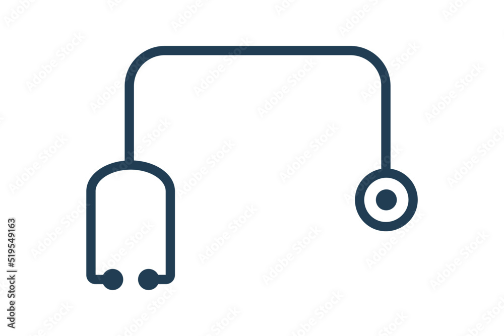 Hospital stethoscope icon. Physician's tool. Vector. Hospital stethoscope icon. Physician's tool. Vector.
