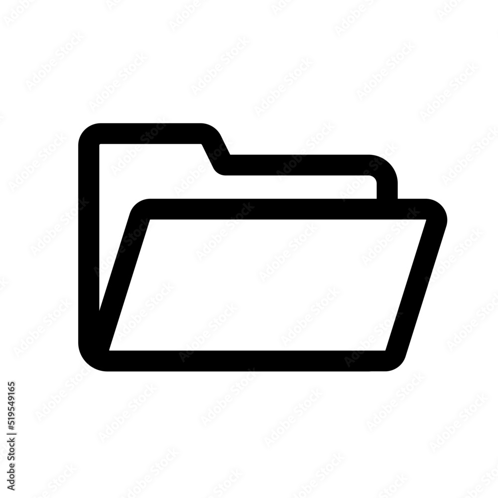 Open file folder icon vector stock vector adobe stock