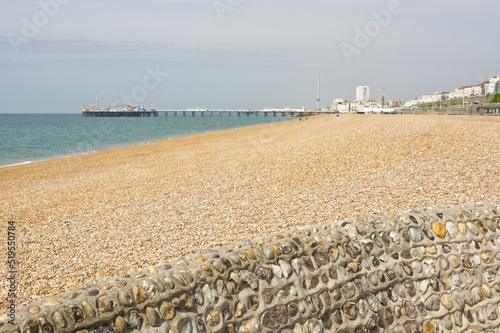 Brighton Beach from Marina, England photo