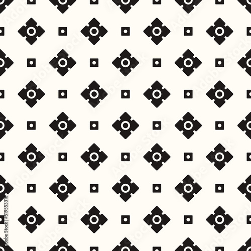 Vector Geometric Abstract Seamless Monochrome Pattern Texture Background