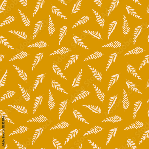 Vector design with leaves. Autumn seamless pattern. Template illustration.