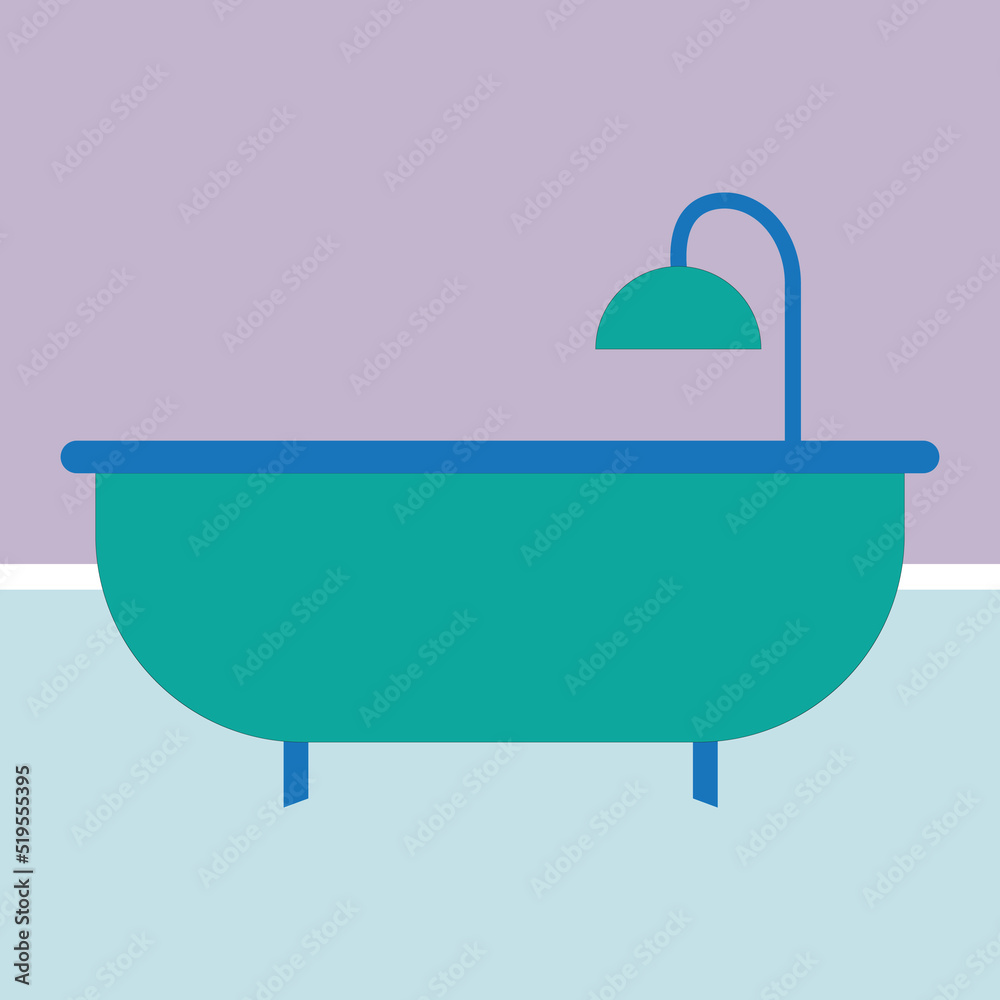 illustration of a bath shower for hygiene house interior bathroom bathtub illustration of a bath shower for hygiene house interior bathroom bathtub