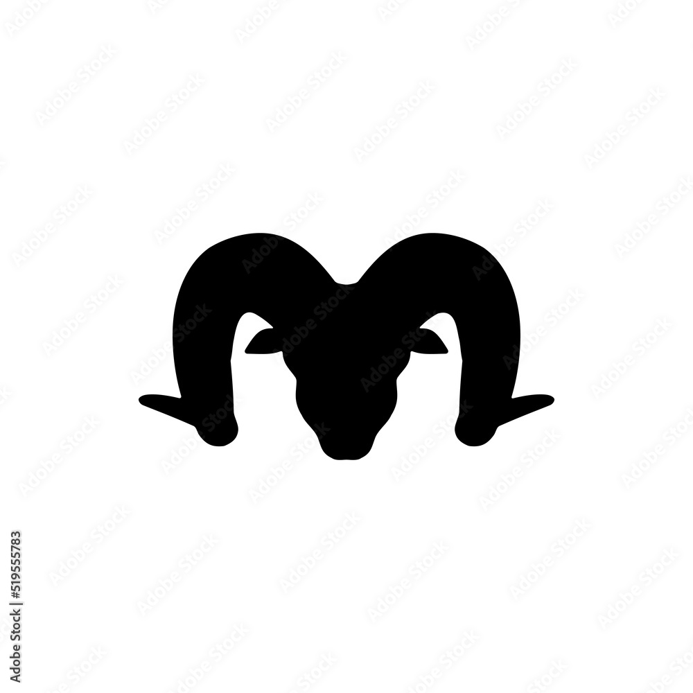 Bighorn Sheep Head Vector Logo Icon Illustration For Any Design Bighorn Sheep Head Vector Logo Icon Illustration For Any Design