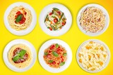Pasta, Bowl, Spaghetti, Wide Noodles Mix