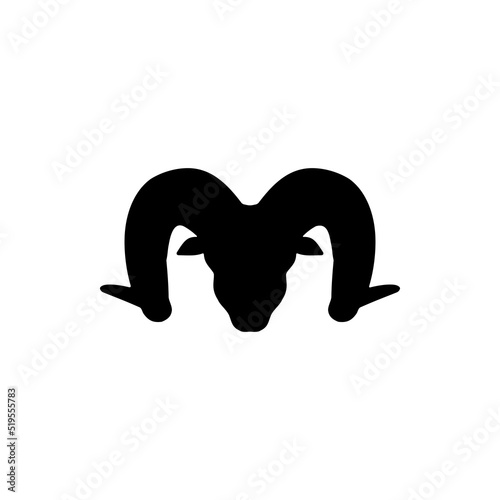 Bighorn Sheep Head Vector Logo Icon Illustration For Any Design