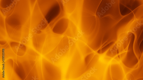 Fire style geometric shape orange color, abstract background 3d rendering