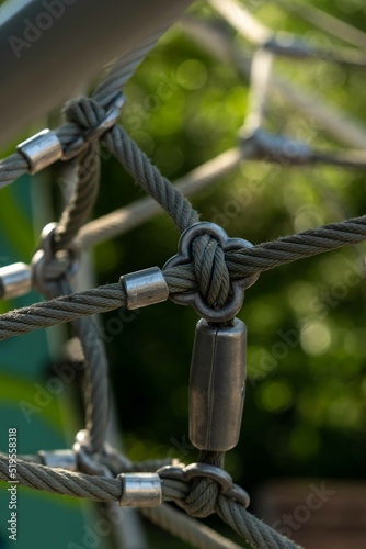 Metal ropes on the playground 
