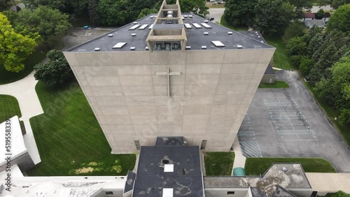 Bird's eye view of Saint Francis while Dolly inward. photo