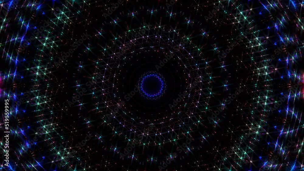 Abstract background moving stripes and flashing with shining light dots. Animation with circles Abstract background moving stripes and flashing with shining light dots. Animation with circles