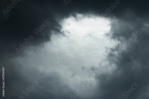 Sky dark rain clouds storm cloudy weather nature change weather background © Andrey