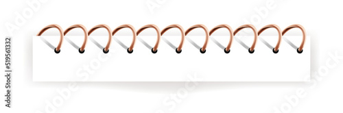 Notebook binder, spiral wire on journal vector