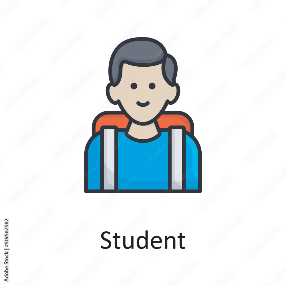 Student vector filled outline Icon Design illustration. Miscellaneous Symbol on White background EPS 10 File Student vector filled outline Icon Design illustration. Miscellaneous Symbol on White background EPS 10 File
