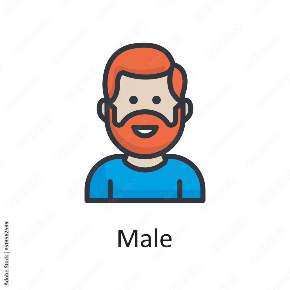 Male vector filled outline Icon Design illustration. Miscellaneous Symbol on White background EPS 10 File