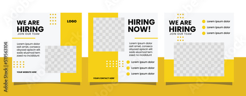 Job seeker hiring poster social media template design