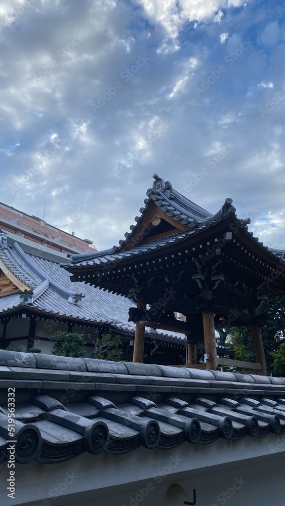 The beautiful temple rooftop beside the Todai university at Hongo district in Bunkyo ward, Tokyo Japan year 2022 July 27th The beautiful temple rooftop beside the Todai university at Hongo district in Bunkyo ward, Tokyo Japan year 2022 July 27th