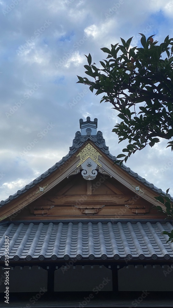 The beautiful temple rooftop beside the Todai university at Hongo district in Bunkyo ward, Tokyo Japan year 2022 July 27th
