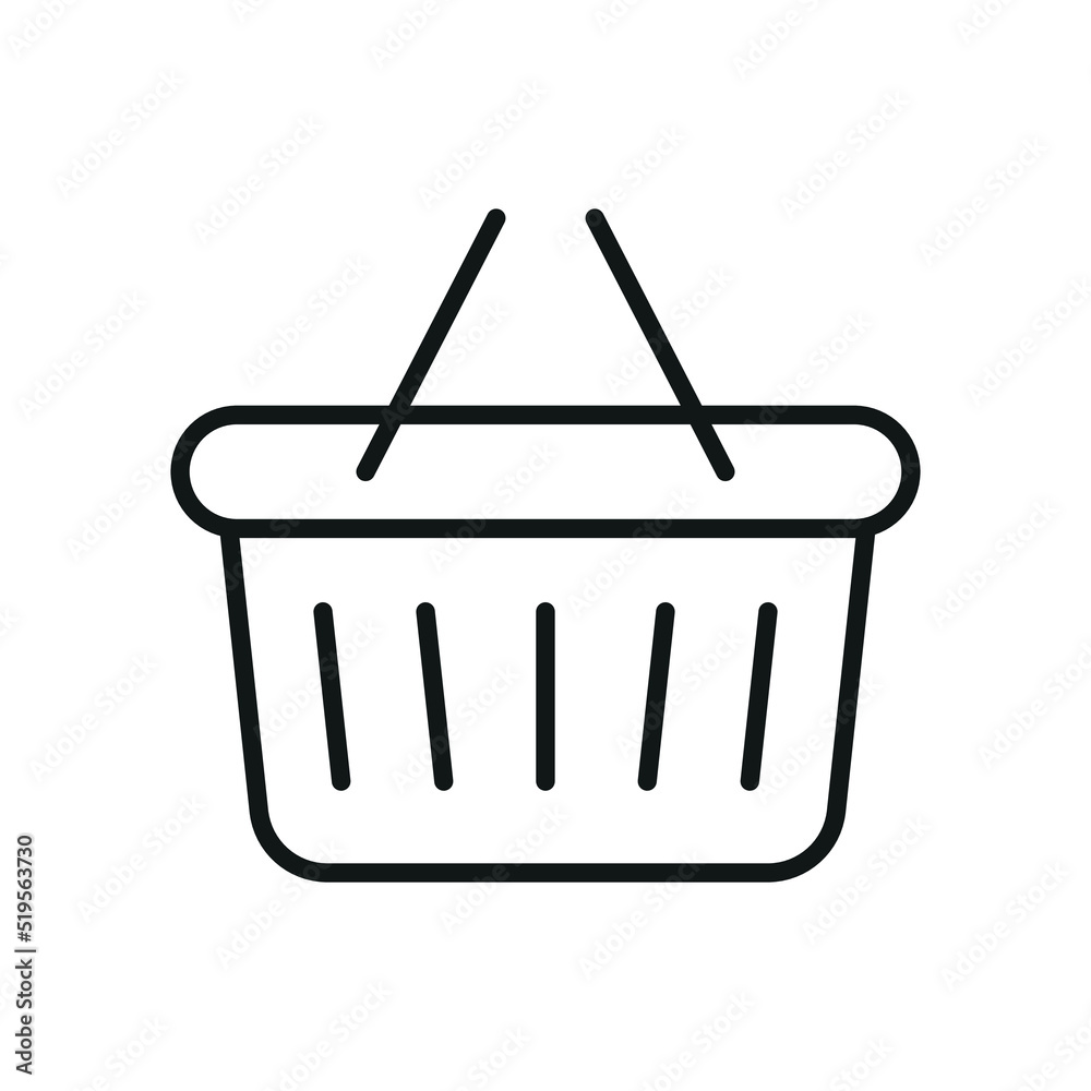 Shopping basket icon - editable stroke Shopping basket icon - editable stroke