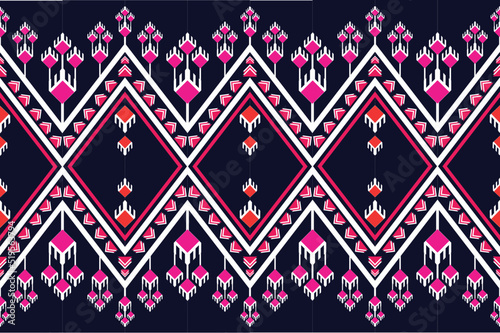 colorful geometric and ethnic border pattern Designed with seamless and ethnic style border decoration. For printing on textiles, home furnishings, carpets