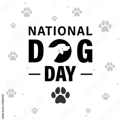 National Dog Day vector. 26 august. Background, poster, card, banner vector illustration