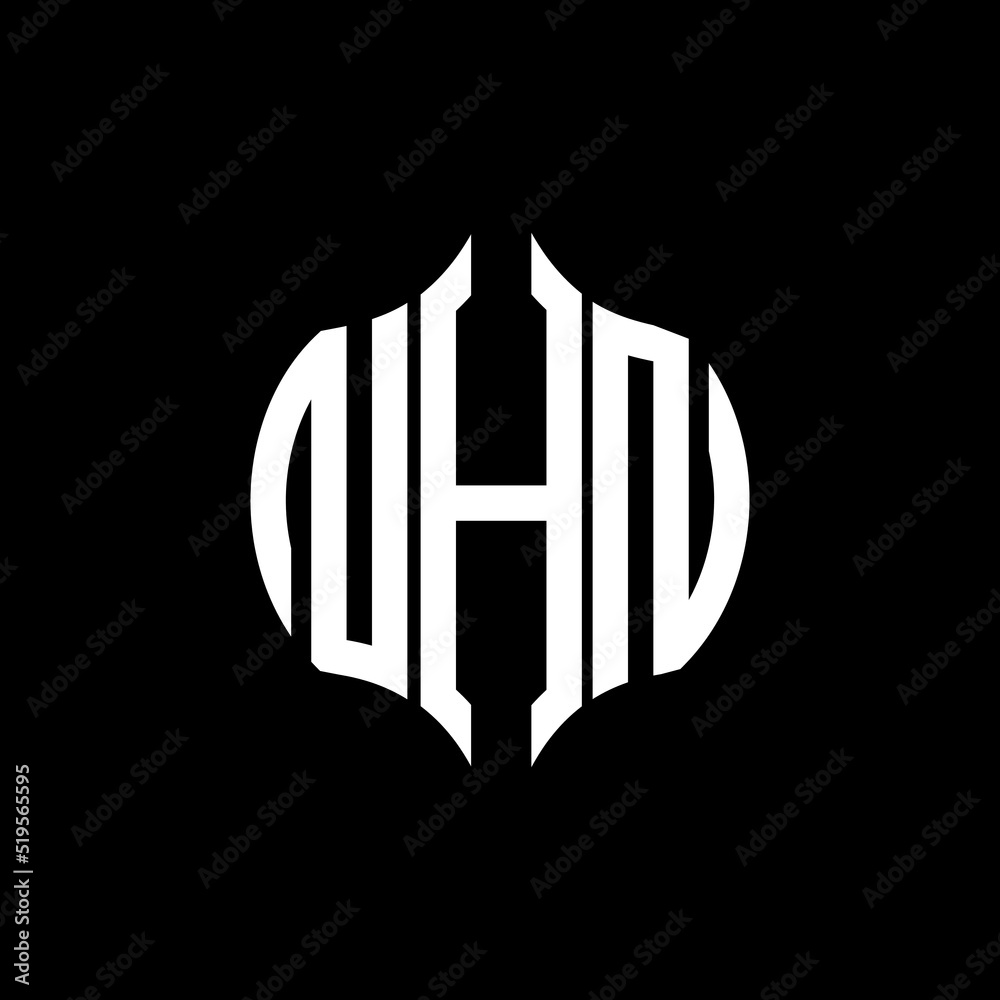 NHN letter logo. NHN best black background vector image. NHN Monogram
