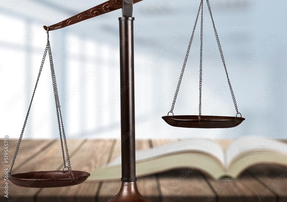 Law and justice Christian biblical concept. Old ancient vintage