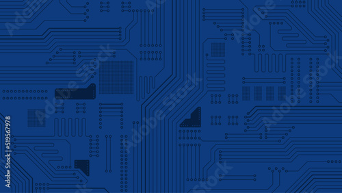 Blue electronic circuit board background