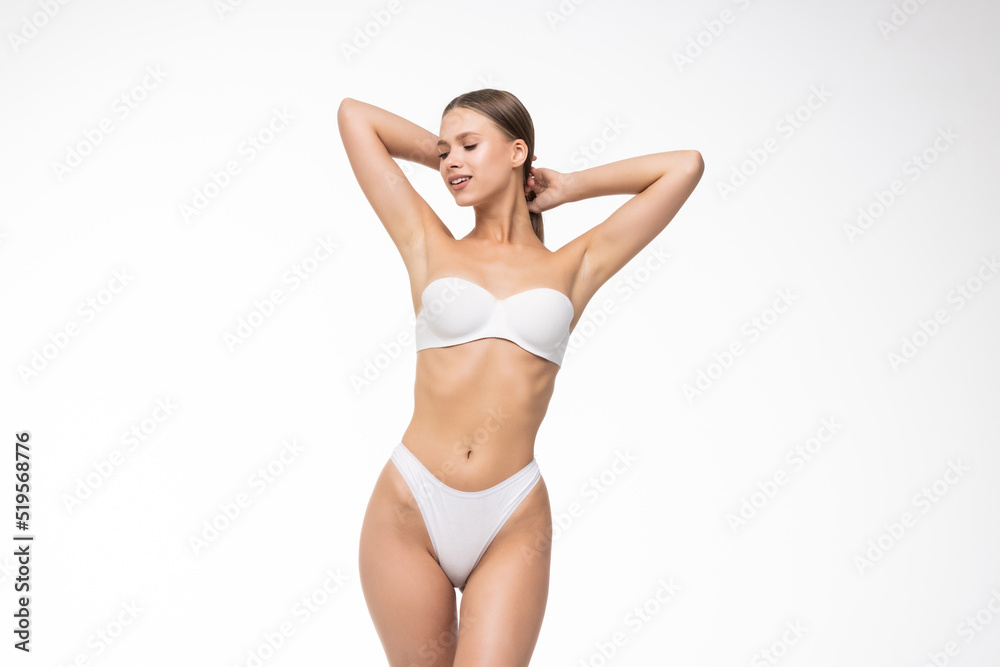 Young Woman body in perfect form, cosmetic cellulite treatment, plastic surgery and liposuction. Young Woman body in perfect form, cosmetic cellulite treatment, plastic surgery and liposuction.
