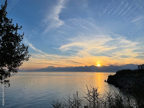 Sunset over the lake