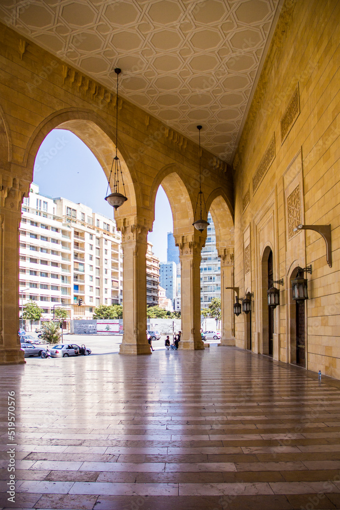 Beautiful view from the terrace of the Muhammad Al-Amin Mosque to the center of Beirut, Lebanon Beautiful view from the terrace of the Muhammad Al-Amin Mosque to the center of Beirut, Lebanon