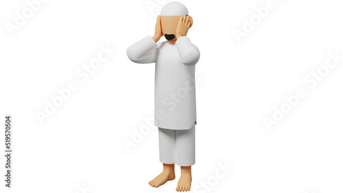 The Islamic Call to Prayer 3D Illustration