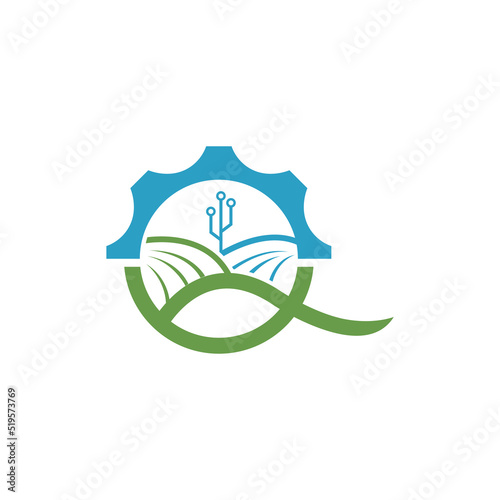 Initial letter Q agricultural biotechnology logo design