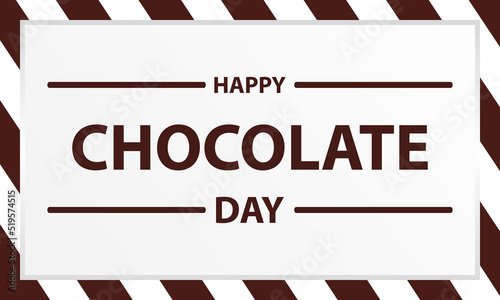 Happy chocolate day illustration background. perfect for celebrating world chocolate day.