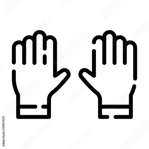 Gloves protect hands during pest control spray