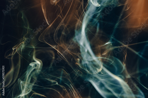 Abstract smoke forms background, colorful smoke formations