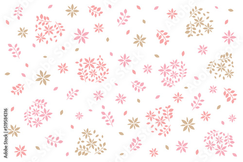 花柄のかわいいイラスト素材