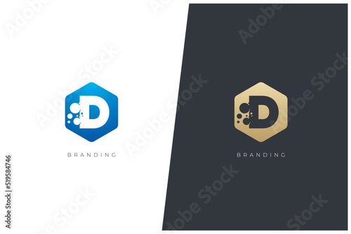 D Letter Logo Vector Concept Icon Trademark. Universal D Logotype Brand
