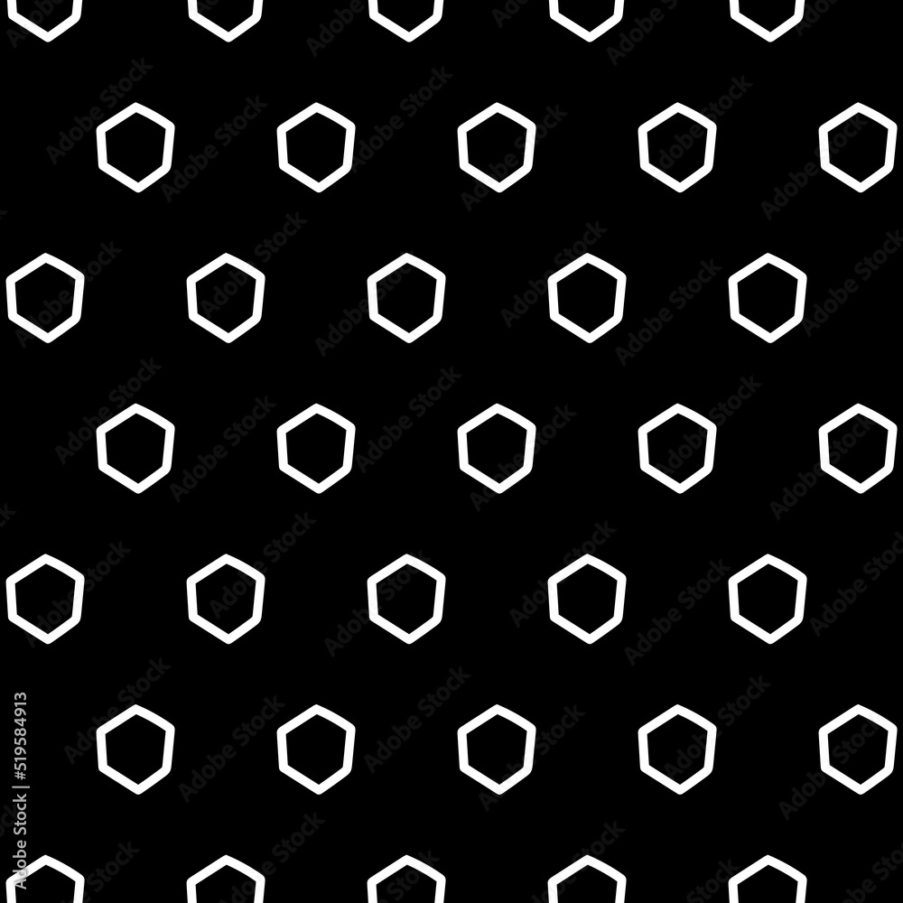 Vector. The texture of the contour hexagon. Black and white geometric seamless pattern. Mosaic abstract background. Hexagonal repeating hand drawn geometric polygon texture. Vector. The texture of the contour hexagon. Black and white geometric seamless pattern. Mosaic abstract background. Hexagonal repeating hand drawn geometric polygon texture.