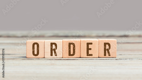 Word Order on wood cubes
