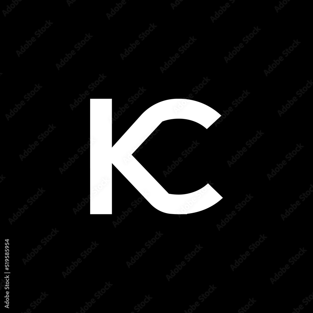 Initial Letter KC Logo Design Vector Template. Initial Letter KC Logo Design Vector Template.