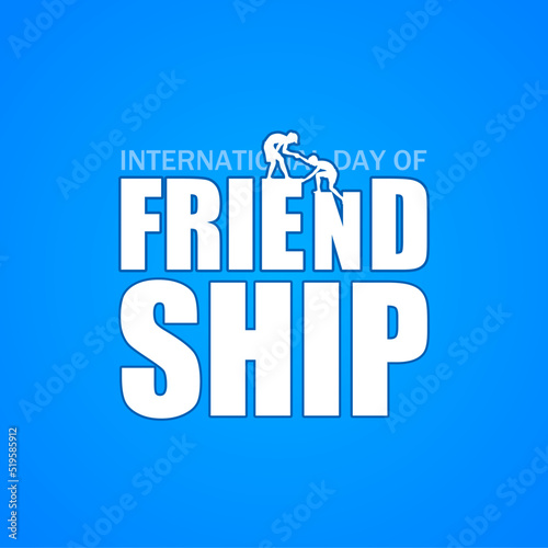International day of friendship vector illustration. 