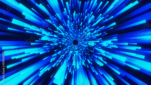 Abstract Data line Stream Digital Network Tunnel Technology VJ Loop Infinity Zoom Neon Light Background