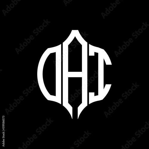 OAI letter logo. OAI best black background vector image. OAI Monogram logo design for entrepreneur and business.
 photo