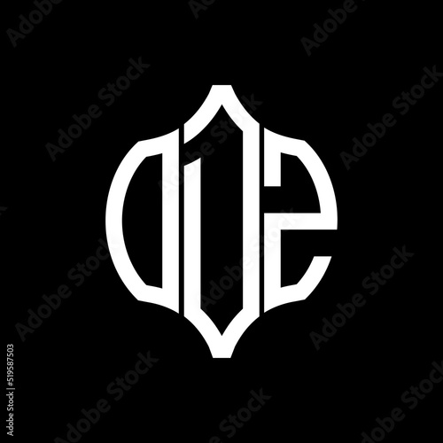 ODZ letter logo. ODZ best black background vector image. ODZ Monogram logo design for entrepreneur and business.
 photo