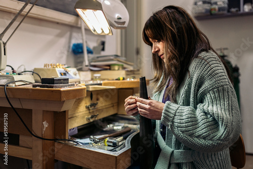 Working in Jewelry Atelier