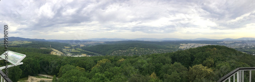 View from the mountain. Kosice, Slovakia. Panoramic photo.